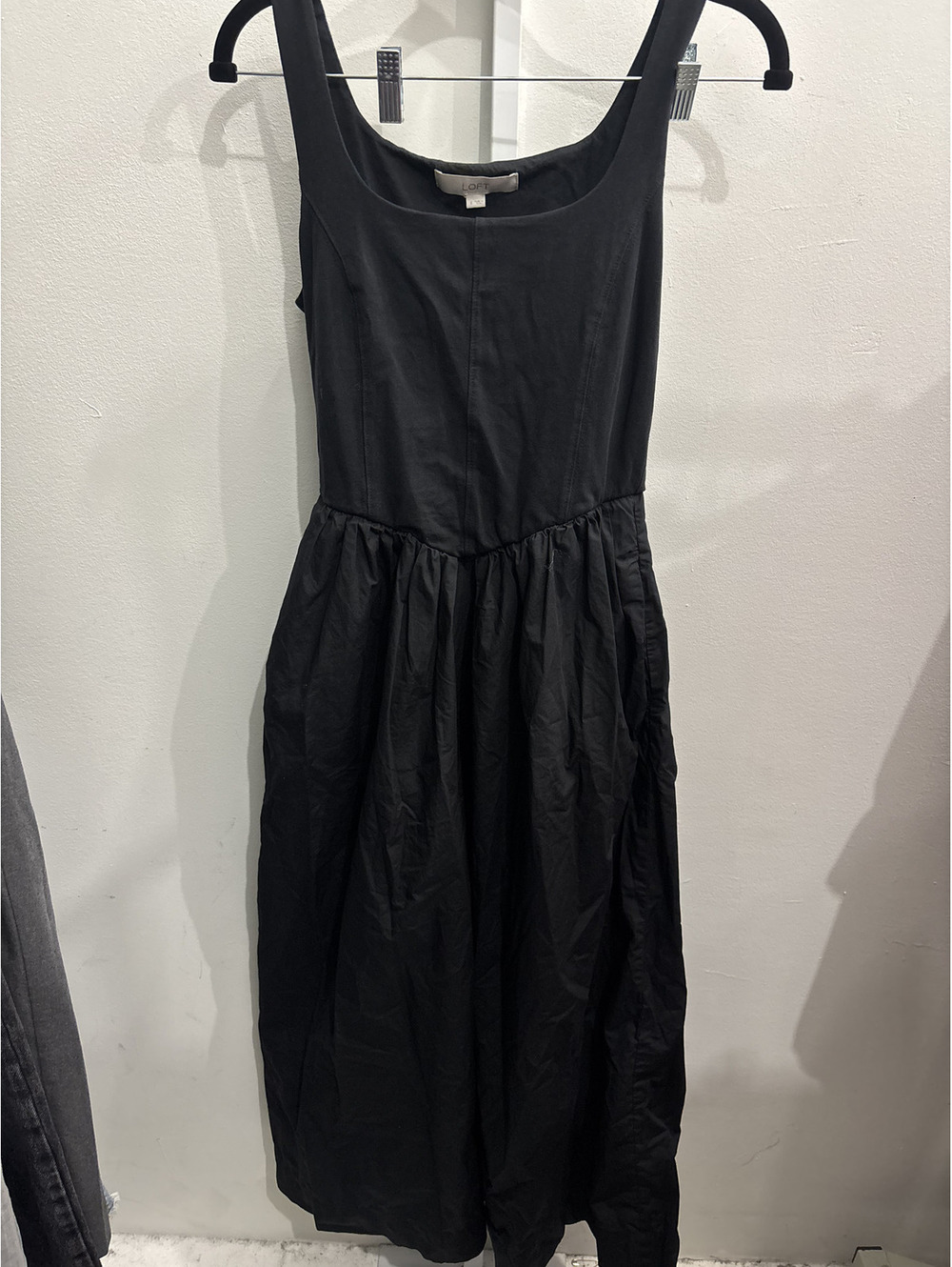 LOFT Black Sleeveless Maxi Dress